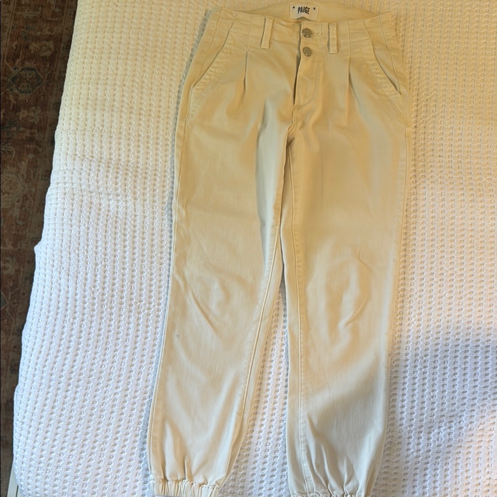 PAIGE Light Tan Jogger Pants